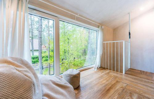 Domek lubiana180 WABI SABI w lesie jacuzzi sauna kominek - drewno w cenie pobytu - nad jeziorem Kaszuby pieski tylko do 10kg za dodatkową opłatą - Foto 39