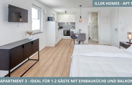 Iller Homes - 5 x Moderne Fewos je 1bis2 oder 1bis4 Pers mit Küche u Balkon - Parkplätze vorhanden - Foto 60
