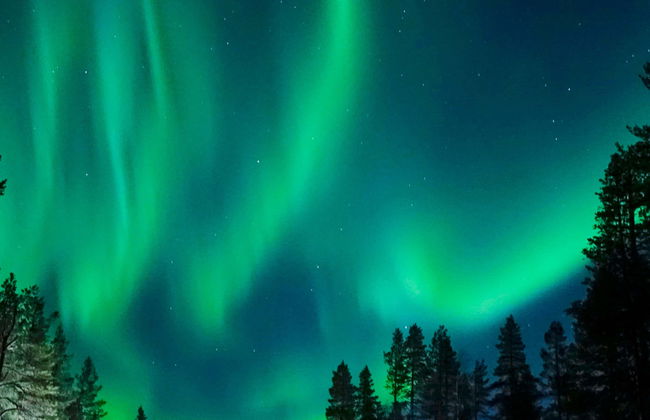 Giro in slitta trainata dagli husky sotto l'aurora boreale - Photo 1