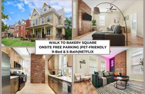 9 Bedroom House with King-sized Bed near Bakery Square - Foto 42