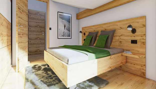 Bergzeit Flat Saalbach Directly on the ski Piste - Foto 4, Habitación