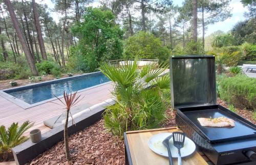 Maison au calme entre Océan et Lac, vue sur le golf, piscine chauffée, classée 4 étoiles - Foto 46