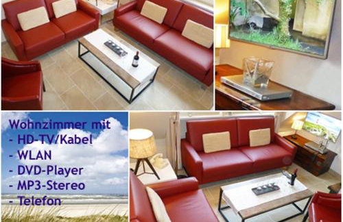 4-ZIMMER-FERIENWOHNUNG DEICHWIESE -Westerland-Sylt - Garten - Terrasse - 3 Schlafzimmer - 2 - 5 Pers - Foto 4