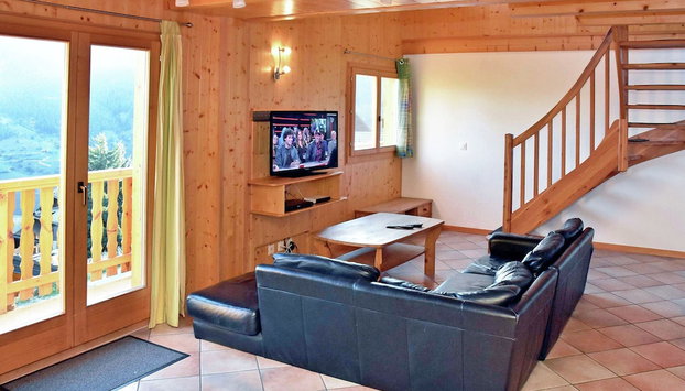 Spacious Chalet near Center of La Tzoumaz - Foto 4, Zona de estar