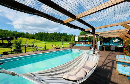 The Old Barn Luksusowa Stodoła z Całorocznym Jacuzzi Kominkiem i Widokiem na Wzgórza i Las dla 8-10 osób na Dolnym Śląsku min 2 noce - Foto 20