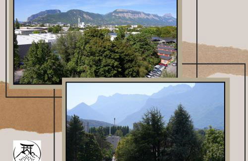 Le Remarquable à Saint Martin d'Hères - Situé au Calme - Proche de Grenoble des Centre de Formations et du Campus - 1 Lit King Size et un lit simple - Climatisation - Balcon - Parking gratuit - Vue montagne - Proche Station de Ski - Foto 19