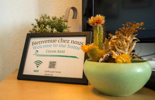 Cocon Azur, piscine, clim, à 5 min de la plage - Foto 16