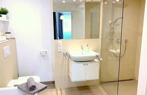 Moderne Ferienwohnung mit bodentiefer Dusche, Waschmaschine und Küche - "Hoffi" - Foto 33