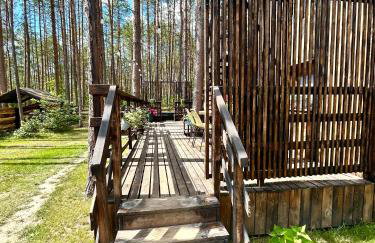 Domek lubiana180 SCANDI wśród drzew JACUZZI SAUNA KOMiNEK i TARAS na dachu jezioro Kaszuby Pieski tylko do 10kg za dodatkową opłatą - Foto 12