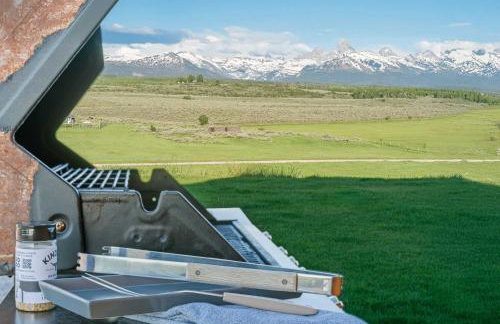 Luxe Teton View Log Cabin Hot Tub Large Groups - Foto 52