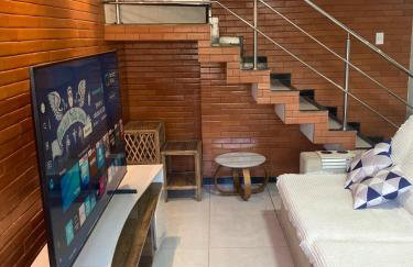 50 metros da praia,Ar condicionado na sala de estar e suíte, Área Gourmet - Photo 23