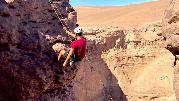 Descente en rappel à la cascade du Salto del Chintaguay
