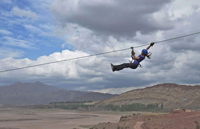 Tirolina sobre el embalse Potrerillos - Foto 3