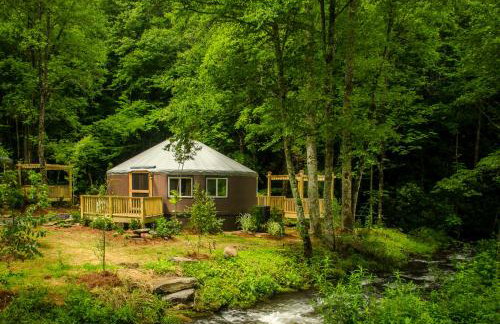 Creekside Cove Luxury Yurt w Hot Tub in Nantahala - Foto 1