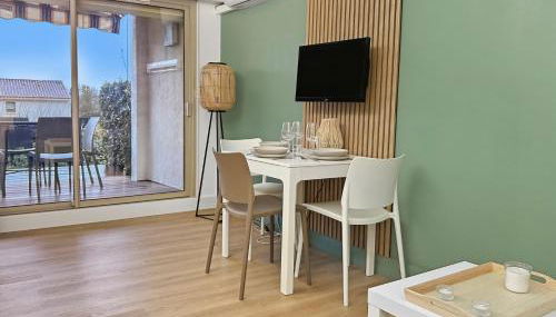 Appart avec terrasse, piscine, tennis et pétanque - Foto 3