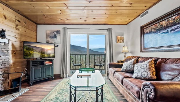 Sleeps 4 Heated Pool Hot Tub Mountain View - Foto 4, Habitación