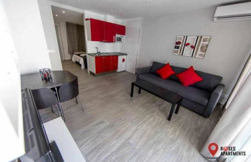 Roses Apartments Red Loft vista mar lateral - Foto 3