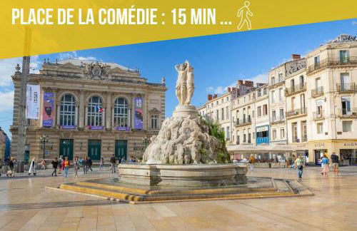 AMJA Proche clinique Saint-Roch apt 3 chambres 3 salles de bain parking gratuit idéal famille groupe coworking 10 min centre ville 10 min plage 5 min sortie autoroute - Foto 22