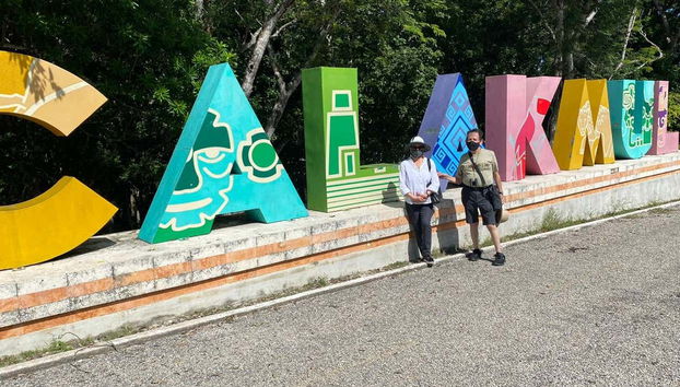 Visitando el yacimiento de Calakmul