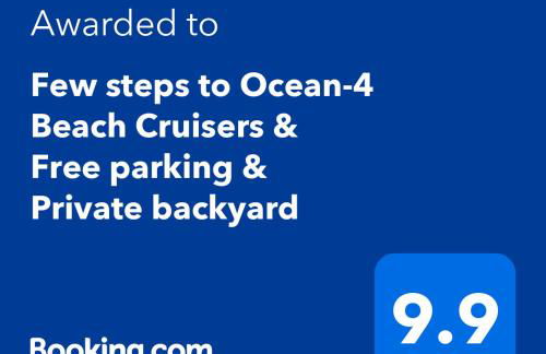 Few steps to Ocean- Beach Cruisers & Free parking & Private backyard - Foto 9