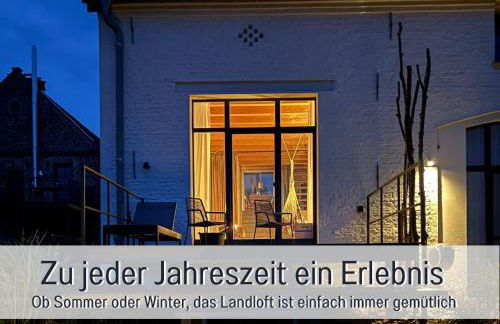 Landloft Linum - Ausgebaute Scheune mit Aussicht, Naturpool, Kamin, Sauna, Luxusausbau, handverlesene MidCentury Möbel & Kunst - Photo 45