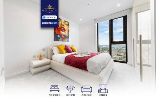 2 BR Flat By Regal Realms Short Lets & Serviced Accommodation London With City View - Foto 1
