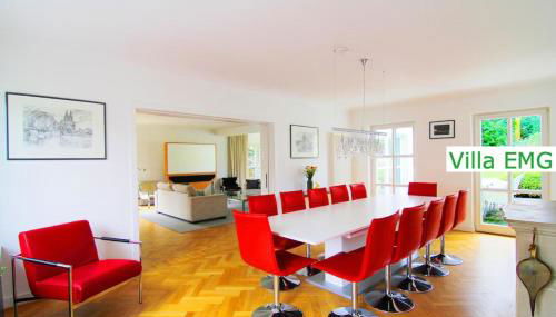 Luxus Ferienhaus Villa EMG Emsdetten nah Münster, Osnabrück, Rheine für Familien Gruppen bis 17 Personen, Pool, Whirlpool, Garten, Kamin, 6SZ - Foto 3