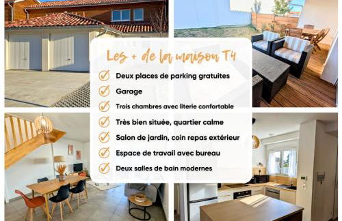 Maison T4 jardin, garage, terrasse, bureau - Foto 7