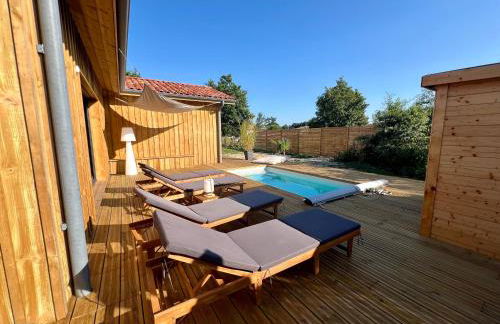 Maison en bois avec piscine proche de la plage - Foto 29
