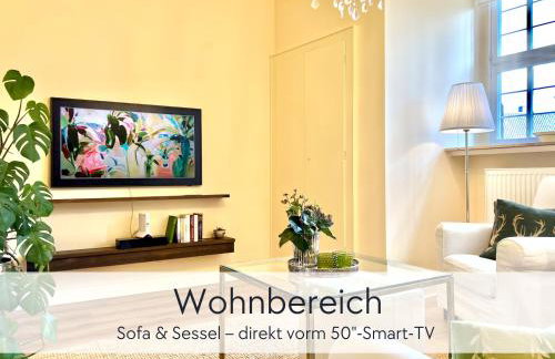 ALTE FÖRSTEREI - Altstadtwohnung mit Stil & Aufzug - in der Hinterburg Schlitz - mit Garten, Parkplatz & E-Ladestation - Hunde willkommen - Fulda, Bad Hersfeld, Alsfeld in 25 km Entfernung - Foto 4