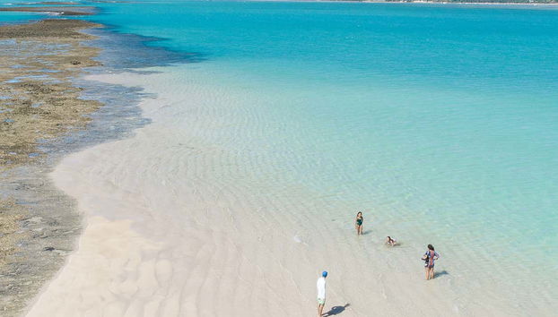 Vista da Croa durante a maré baixa