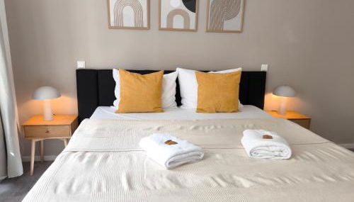 maremar - Apartments am Ferberturm - Luxus Boxspringbett - Küche - Arbeitsplatz - WLAN - Foto 3, towels