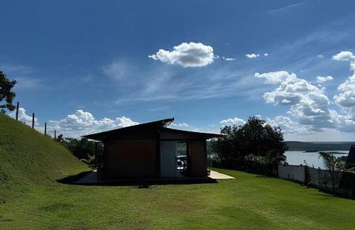Chalé Mirante, piscina, cachoeira, lago e vista espetacular em Alexânia Goiás - Foto 42