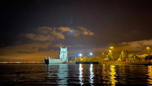 Belem Tower lit up