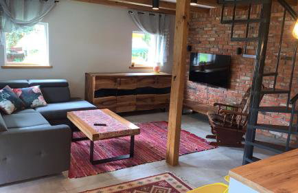 Odpoczywajka domek brzozowy z balią i sauną - Foto 1