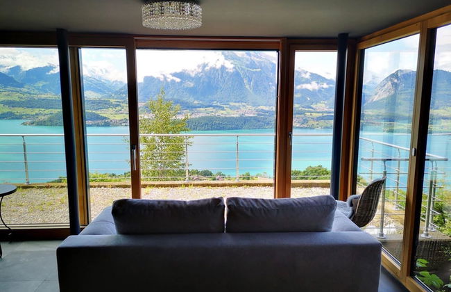 Chalet With Panoramic Views of the Mountains of the Oberland and Lake Thun - Foto 19