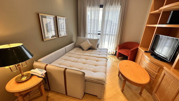 Elegante Flat de Um Quarto em Moema - Foto 5, Zona de estar