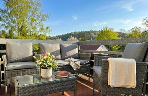 KATIES Apartments bei Regensburg - 3 Zimmer, 6 Personen, Infrarot-Sauna, Disney Plus, Balkon, Grill & Parkplatz - Foto 4