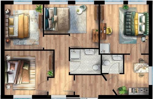 Deine Bude - 4 Doppelzimmer, 2 Bäder, Küche - Photo 7