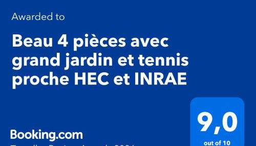 Beau 4 pièces avec grand jardin et tennis proche HEC et INRAE - Foto 2