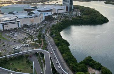 Flat Beach Class Excelsior - Apto Completo para 4 pessoas vista rio e mar - Foto 44