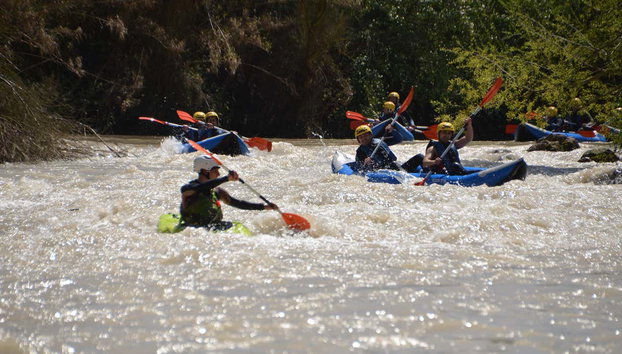 Genil River Kayak Tour - Photo 4, Taking on the rough waters of the Genil River