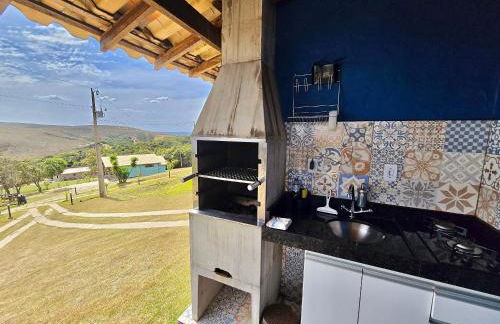 Chalés Vila Real - Tranquilidade na Serra de Carrancas - Piscina com uma vista espetacular do Pôr do Sol - Foto 84