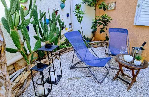 Le MARINE Rez de Jardin direct Plage Parking Privé Climatisé - Foto 2