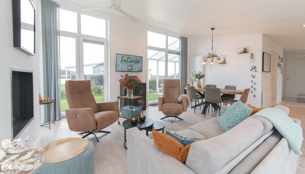 Detached House on Lake in Zeeland Holiday Park - Foto 5, Zona de estar