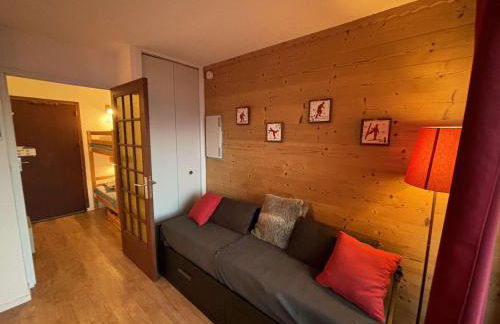 Studio cabine au pied des pistes, 3 couchages, parking - FR-1-297-326 - Foto 12