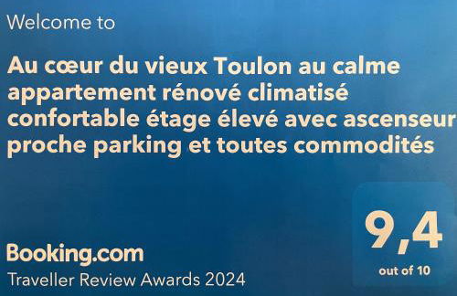 Au cœur du vieux Toulon au calme appartement rénové climatisé confortable étage élevé avec ascenseur proche parking et toutes commodités - Foto 15