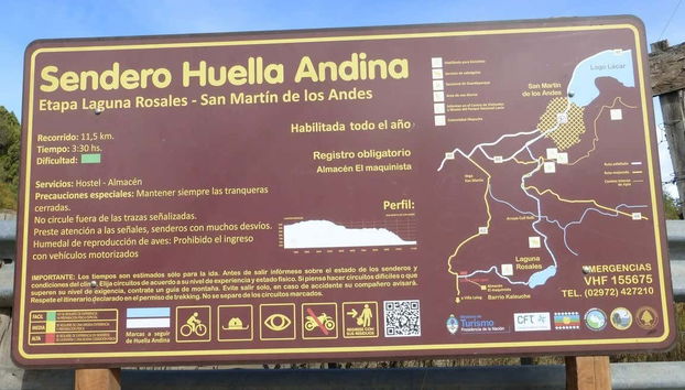 Un des panneaux sur l'itinéraire