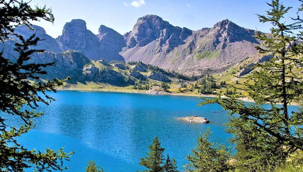 Take a train ride through the Alps