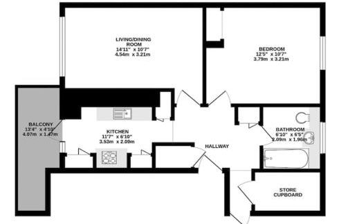 Top Floor 1 Bedroom Apartment with views over London - Photo 12